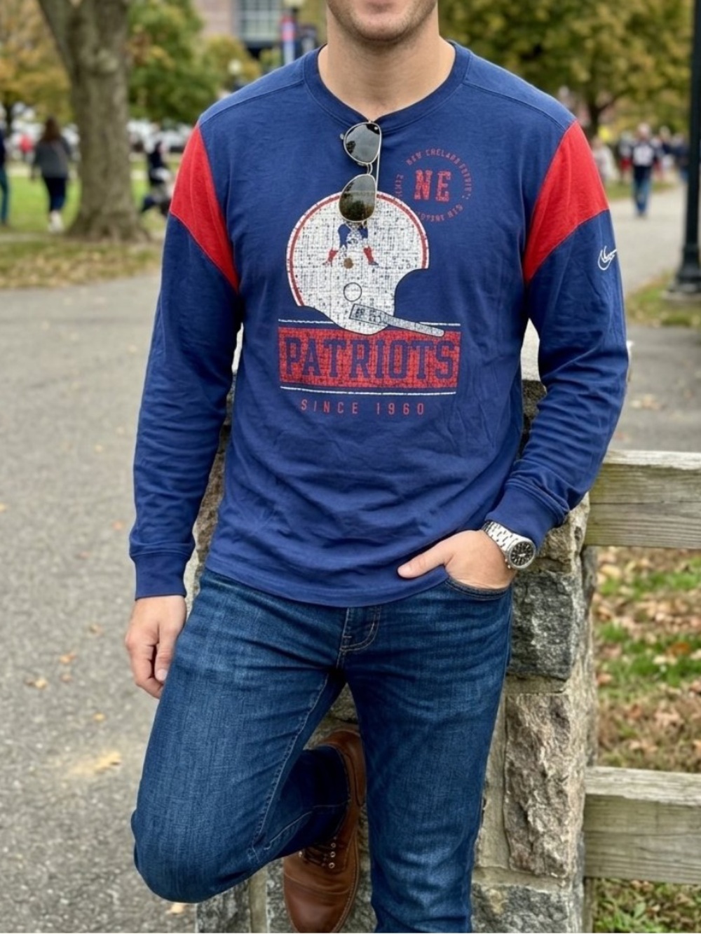 Nike New England Patriots long sleeve Tee Sz 3XL